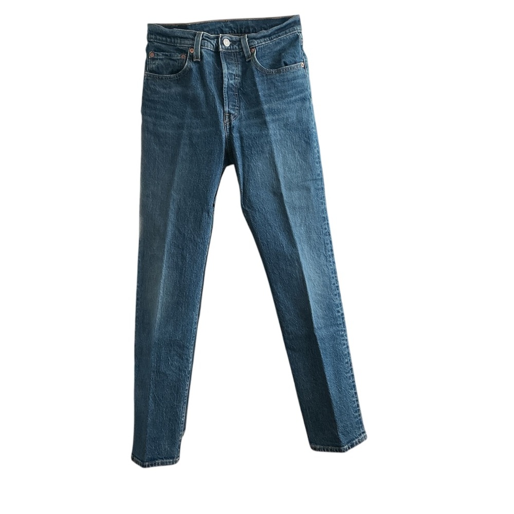 Levi's 501 Denim Jeans High Waisted Women's Button Blue Denim Size 27